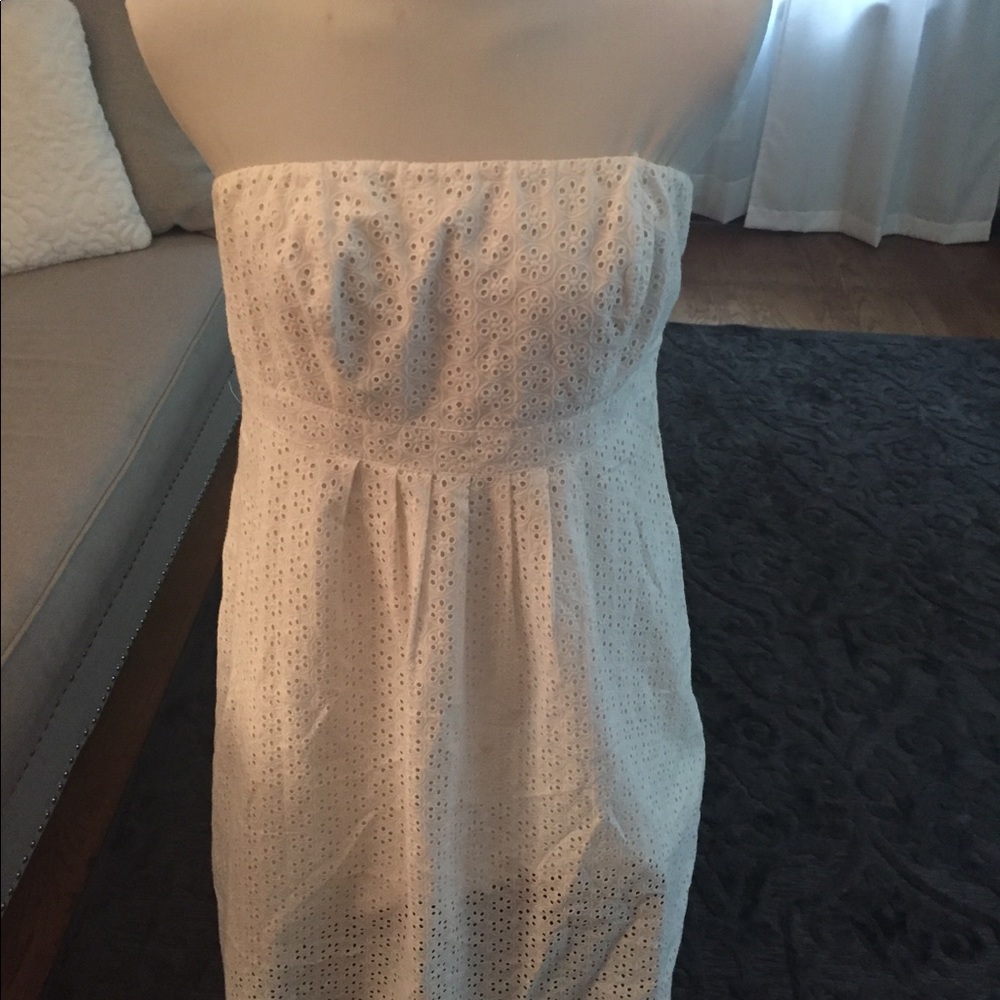 Eyelet tube dress